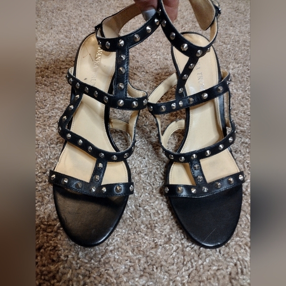 Ivanka Trump Shoes - Ivanka Trump Black Studded Cage Heels 9